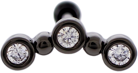 16G Beaded Crescent Shape Cartilage Barbell | Body Jewelry | Wiccan Center