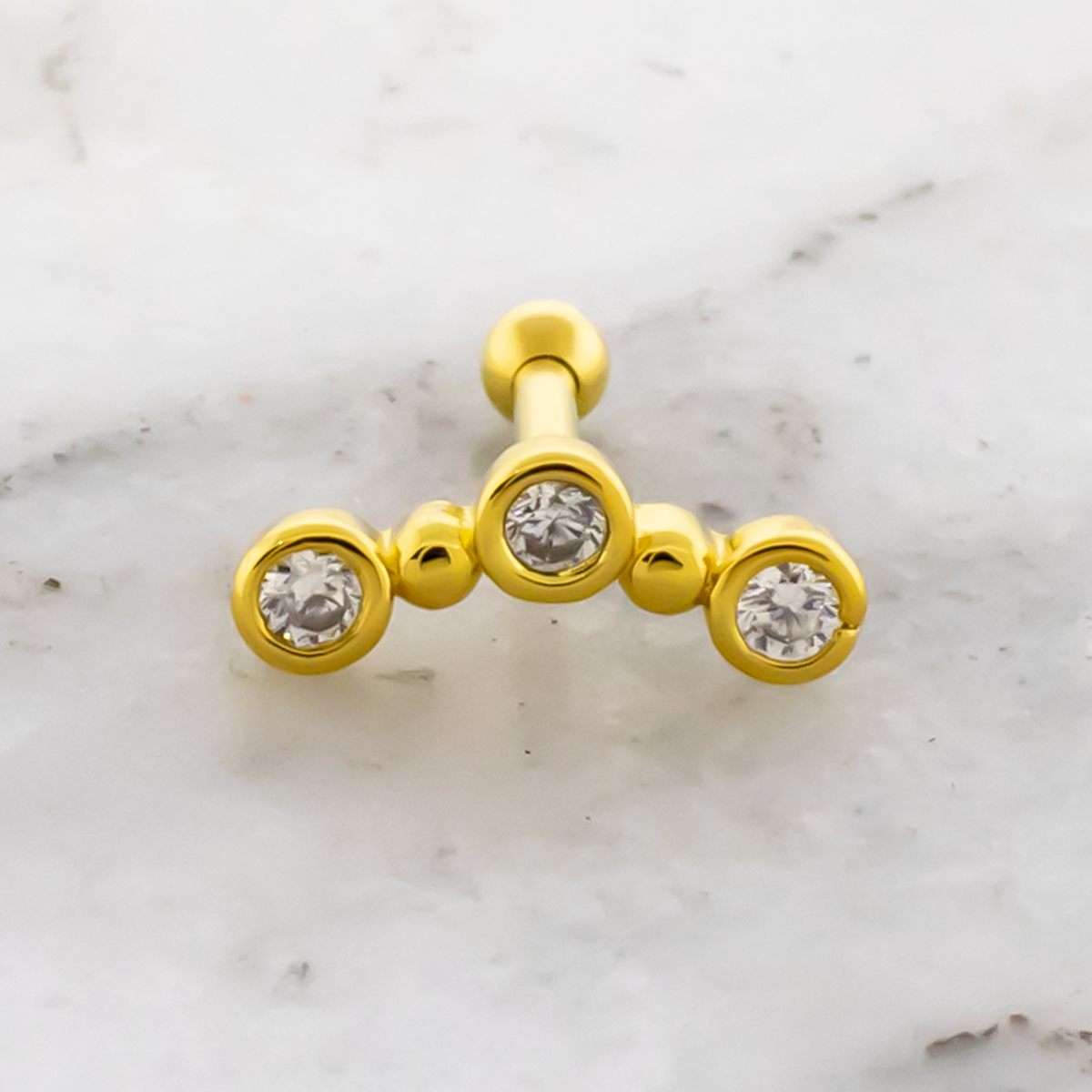 16G Beaded Crescent Shape Cartilage Barbell | Body Jewelry | Wiccan Center