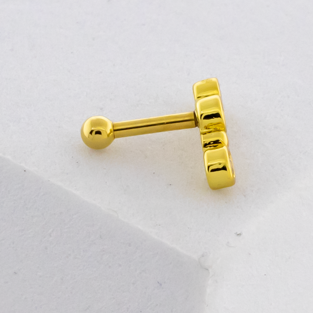 16G Beaded Crescent Shape Cartilage Barbell | Body Jewelry | Wiccan Center