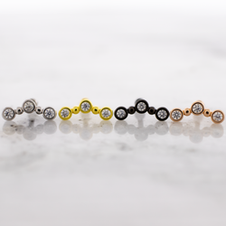 16G Beaded Crescent Shape Cartilage Barbell | Body Jewelry | Wiccan Center