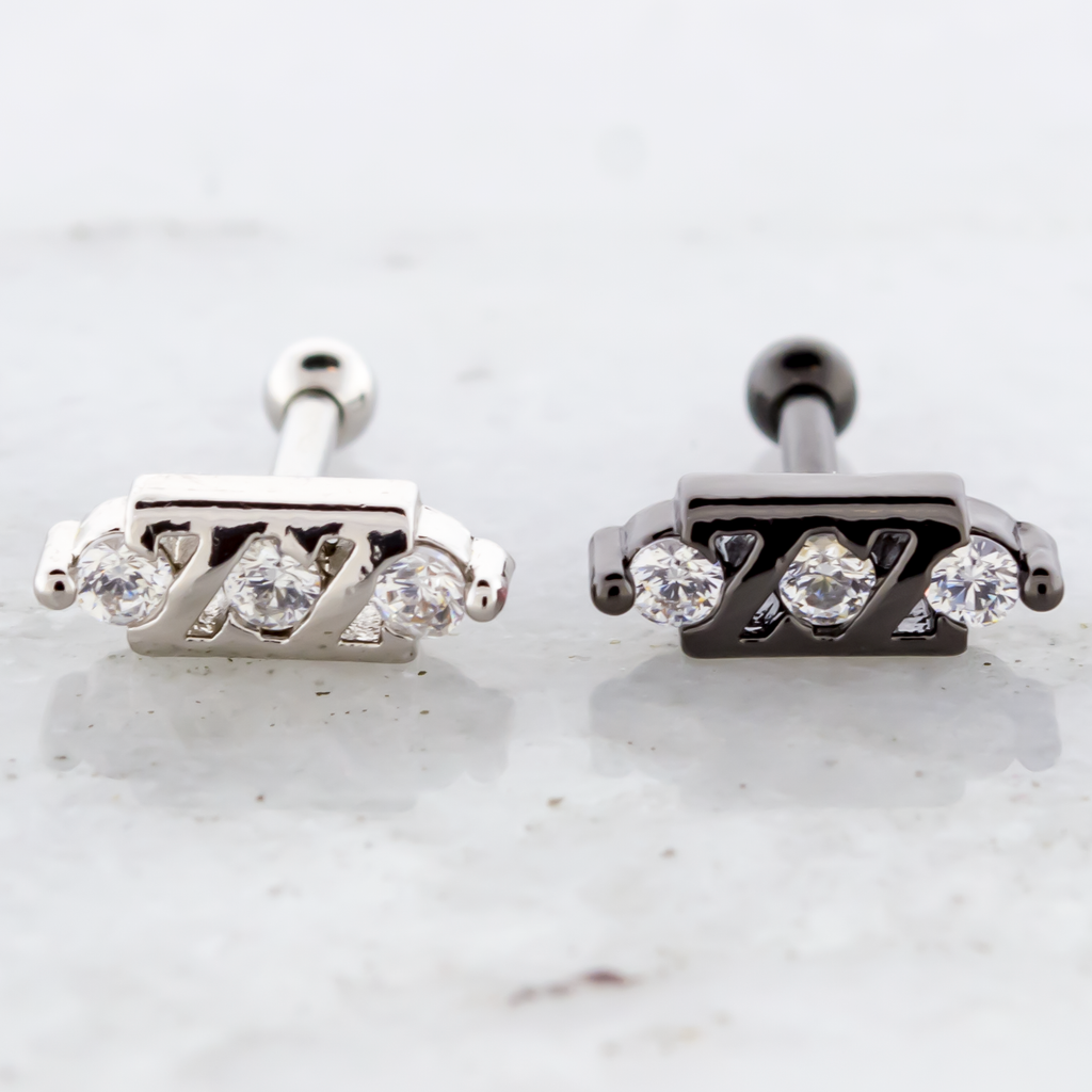 16G Three Gem Bar Cartilage Barbell | | Wiccan Center