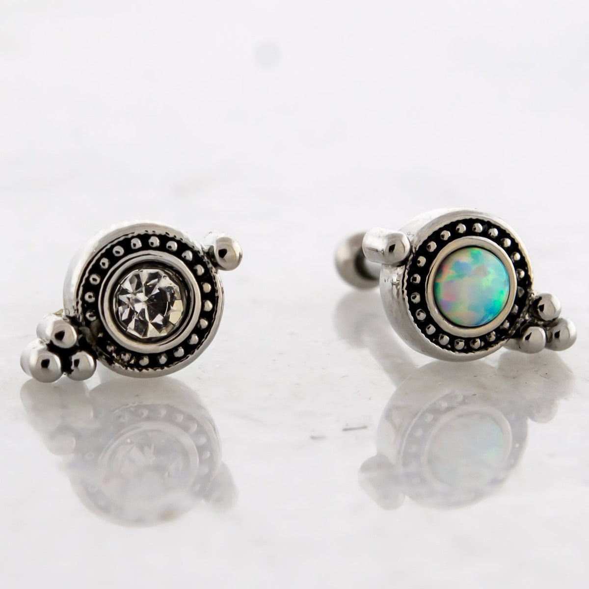 16G Beaded Opal or Gem Cartilage Barbell | | Wiccan Center