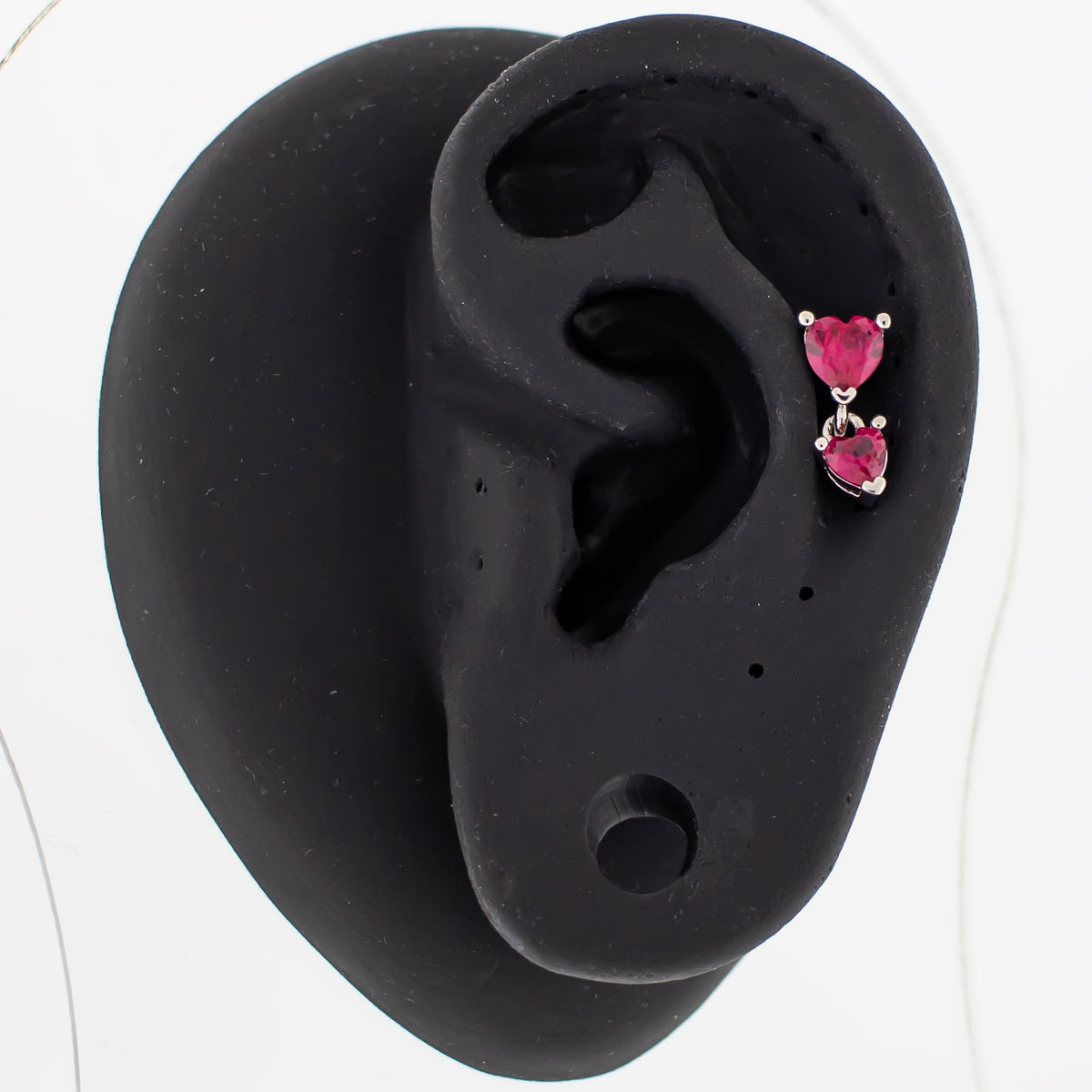 16G Heart Gem Dangle Cartilage Barbell | | Wiccan Center
