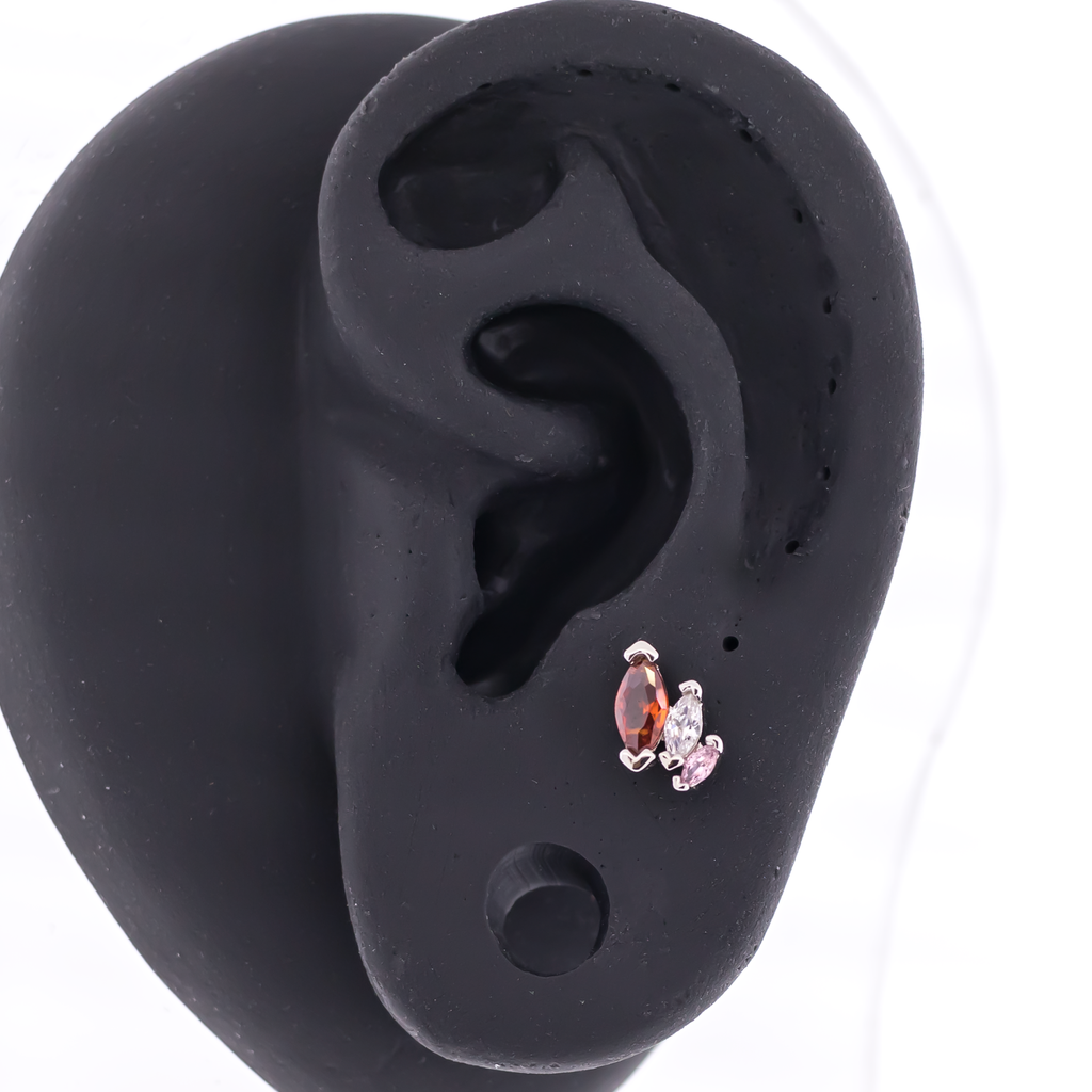 16G Triple Marquise Gem Cartilage Barbell | | Wiccan Center