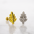 16G Pvd Barbell w/ Leaf End | Body Jewelry | Wiccan Center