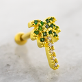 16G Gem Palm Tree Cartilage Barbell | | Wiccan Center
