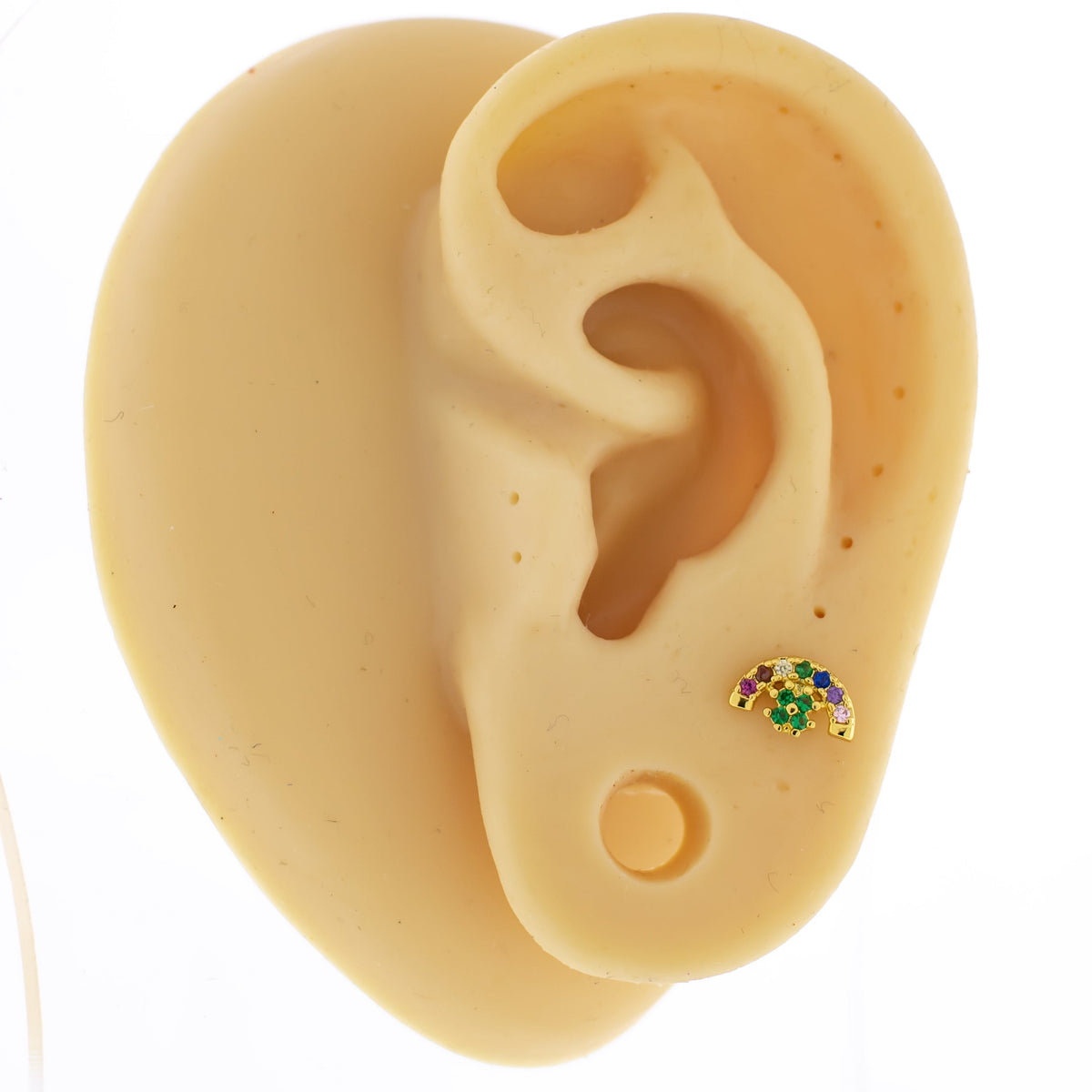 16G Rainbow and Clover Cartilage Barbell | | Wiccan Center