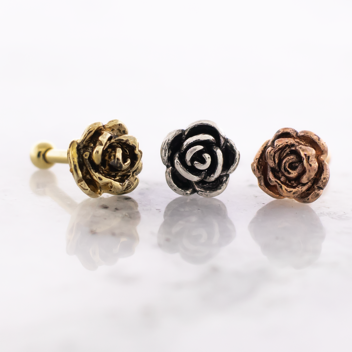 16G Rose Cartilage Barbell | Body Jewelry | Wiccan Center