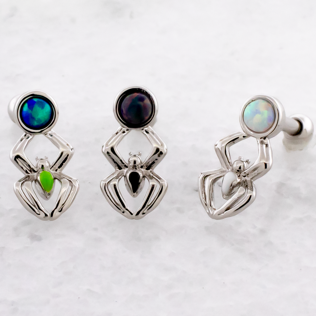 16G Spider With Opal Cartilage Barbell | | Wiccan Center