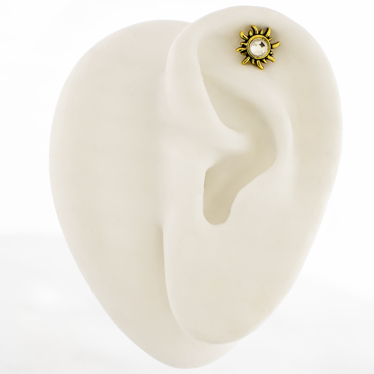 16G Sun With Gem Cartilage Barbell | Body Jewelry | Wiccan Center