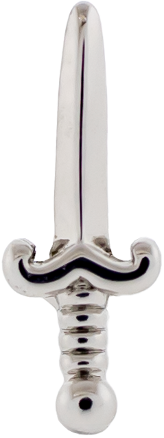 16G PVD Barbell w/ Dagger | Body Jewelry | Wiccan Center