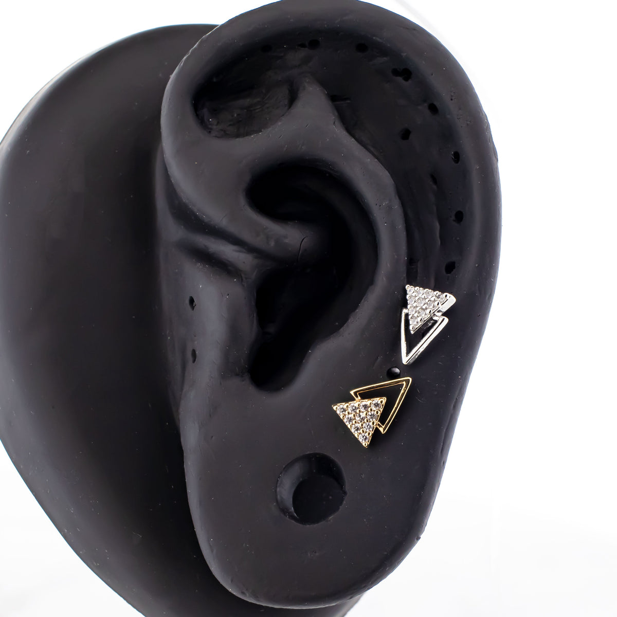 16G Double Triangle Cartilage Barbell | | Wiccan Center