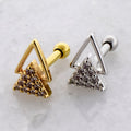 16G Double Triangle Cartilage Barbell | | Wiccan Center