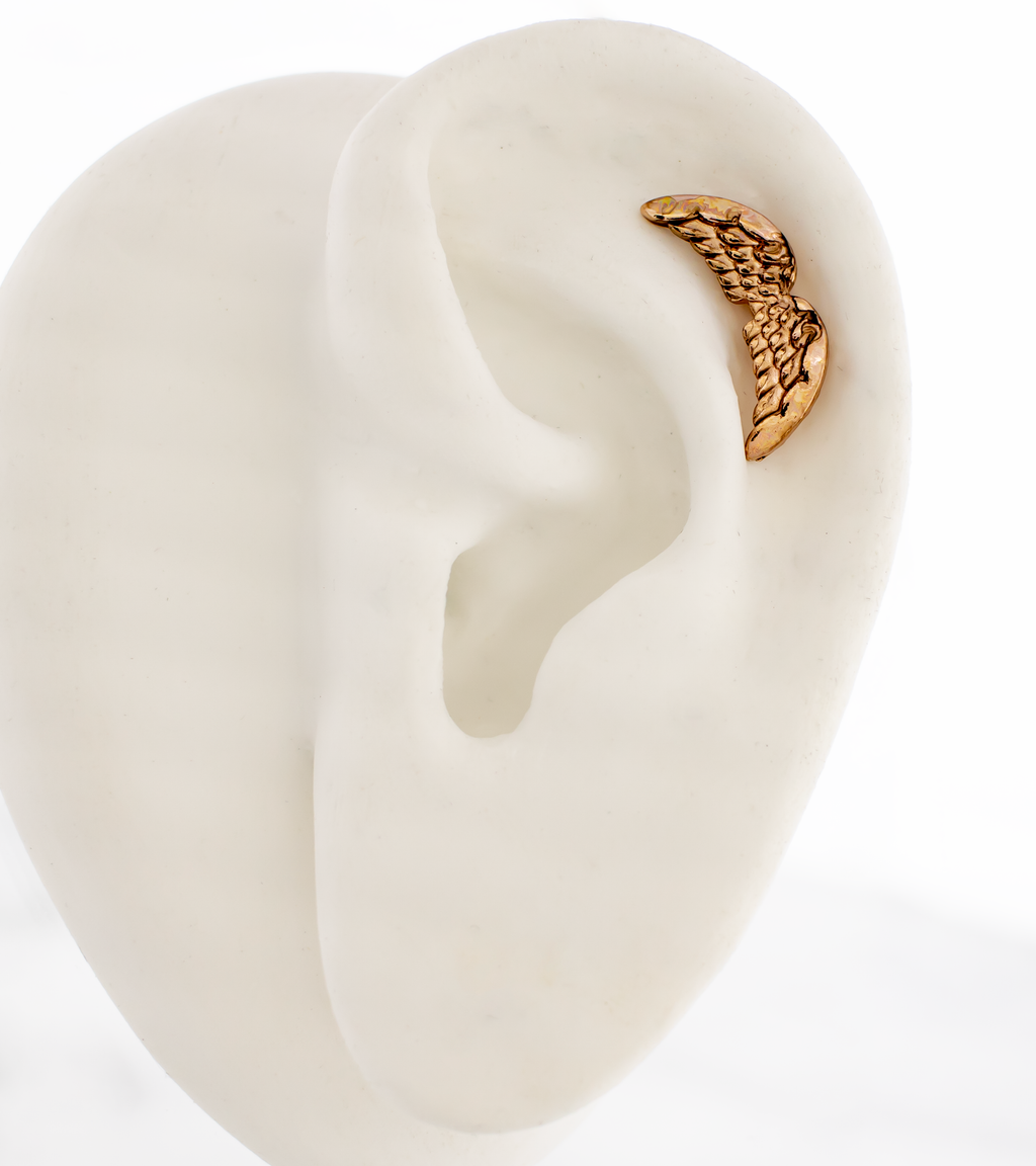 16G Curved Wings Crescent Cartilage Barbell | Body Jewelry | Wiccan Center