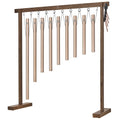 9-Piece Sound Bath Tube Chimes Solfeggio Set, Champagne Gold | | Wiccan Center