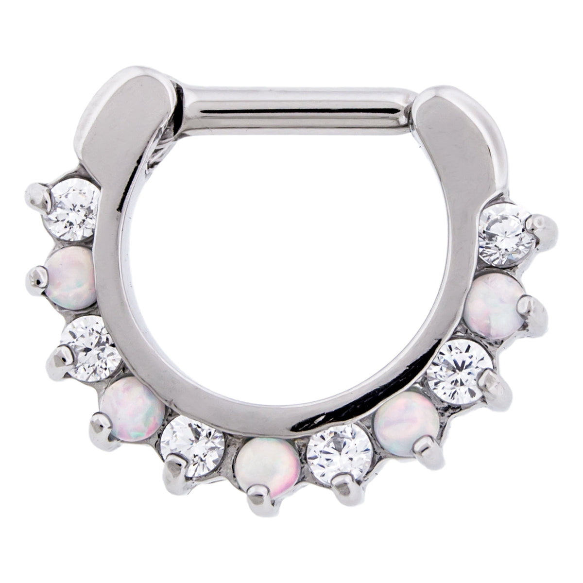 16G Gemmed Septum/Daith Clicker | Body Jewelry | Wiccan Center