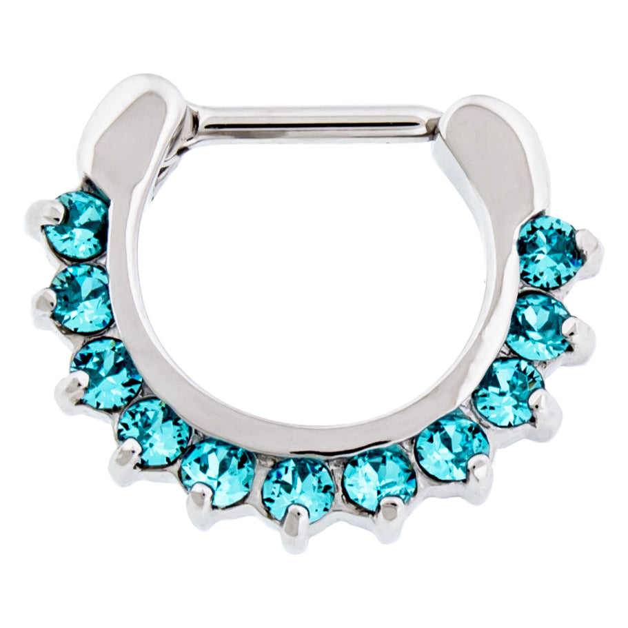 16G Gemmed Septum/Daith Clicker | Body Jewelry | Wiccan Center