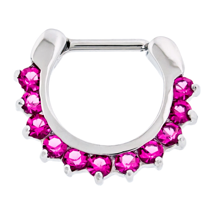 16G Gemmed Septum/Daith Clicker | Body Jewelry | Wiccan Center