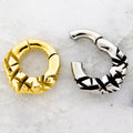 6G Steel Cast Crinkled Textured Ear Weight Clicker | Body Jewelry | Wiccan Center