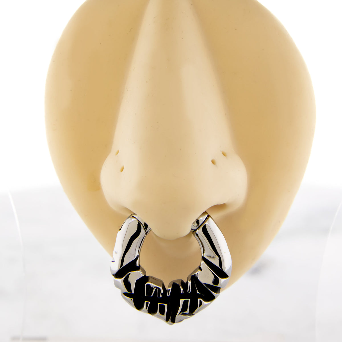 6G Steel Cast Crinkled Textured Ear Weight Clicker | Body Jewelry | Wiccan Center