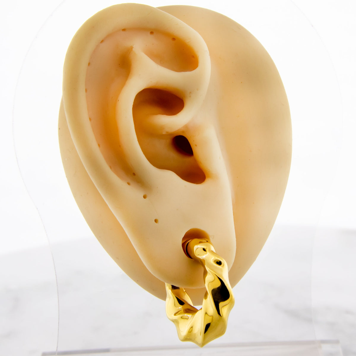 6G Steel Cast Spiral Textured Ear Weight Clicker | Body Jewelry | Wiccan Center