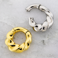 6G Steel Cast Spiral Textured Ear Weight Clicker | Body Jewelry | Wiccan Center