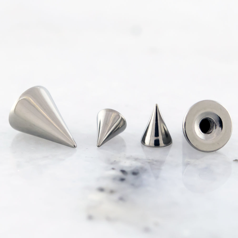 14G Steel Externally Threaded Spike Ends | Body Jewelry | Wiccan Center