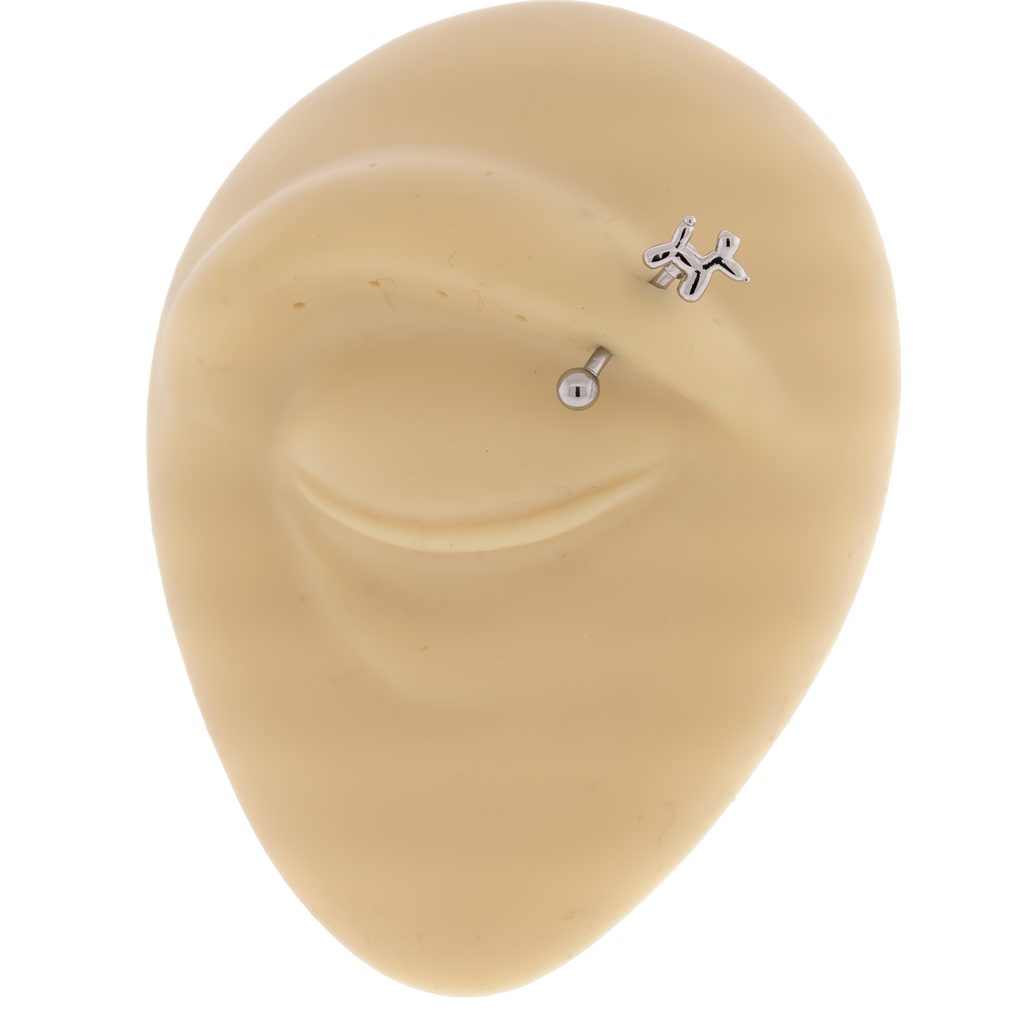 16G Balloon Dog Curved Barbell | | Wiccan Center