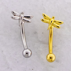 16G Dragonfly Curved Barbell | | Wiccan Center