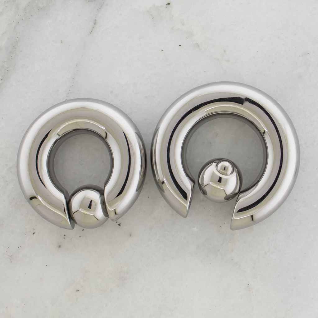 00G Steel Spring Loaded Captive Bead Rings | Body Jewelry | Wiccan Center