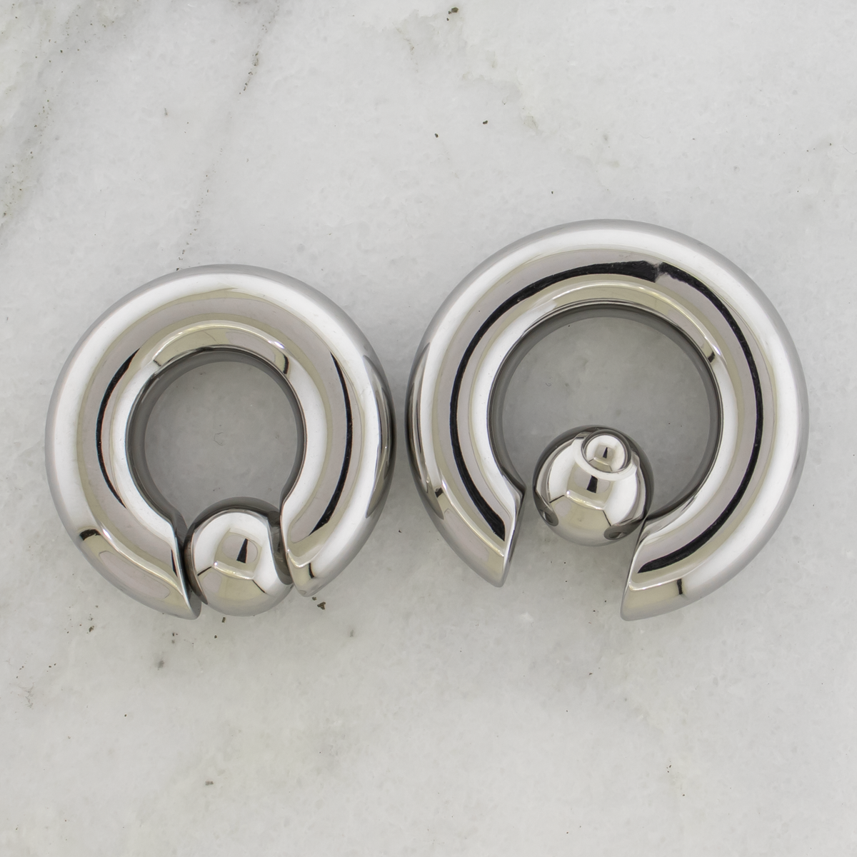 00G Steel Spring Loaded Captive Bead Rings | Body Jewelry | Wiccan Center