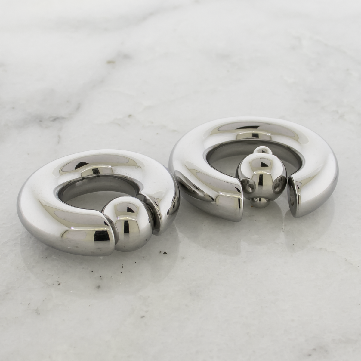 0G Steel Spring Loaded Captive Bead Rings | Body Jewelry | Wiccan Center