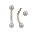 14G Steel Externally Threaded Curved Barbell | Body Jewelry | Wiccan Center