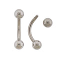 18G Steel Externally Threaded Curve Barbell | Body Jewelry | Wiccan Center