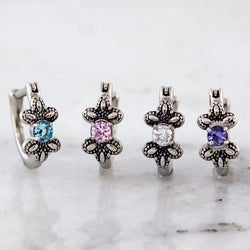 Ear Clicker - Petals and Gem 16G | Body Jewelry | Wiccan Center