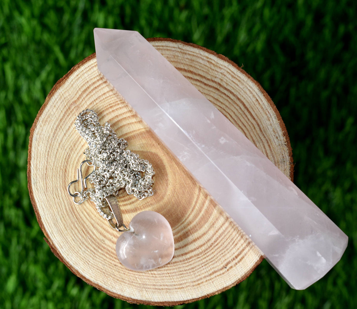 Rose Quartz Crystal Gift Set For Emotional Support and Protection, Real Polished Gemstones. | Merkaba & Platonic Solids | Wiccan Center