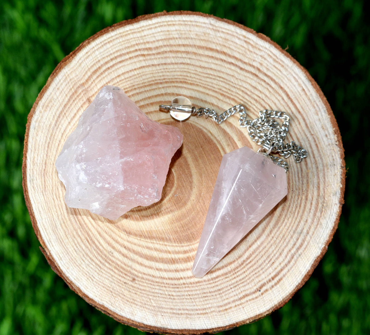 Rose Quartz Crystal Gift Set For Emotional Support and Protection, Real Polished Gemstones. | Merkaba & Platonic Solids | Wiccan Center