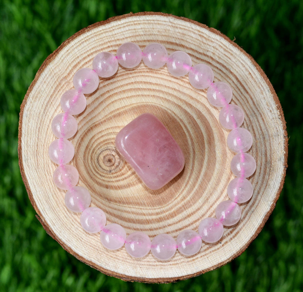 Rose Quartz Crystal Gift Set For Emotional Support and Protection, Real Polished Gemstones. | Merkaba & Platonic Solids | Wiccan Center