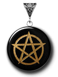 Obsidian Pentagram Symbology Gemstone for Deep Power | Symbology Gemstone Pendants | Wiccan Center