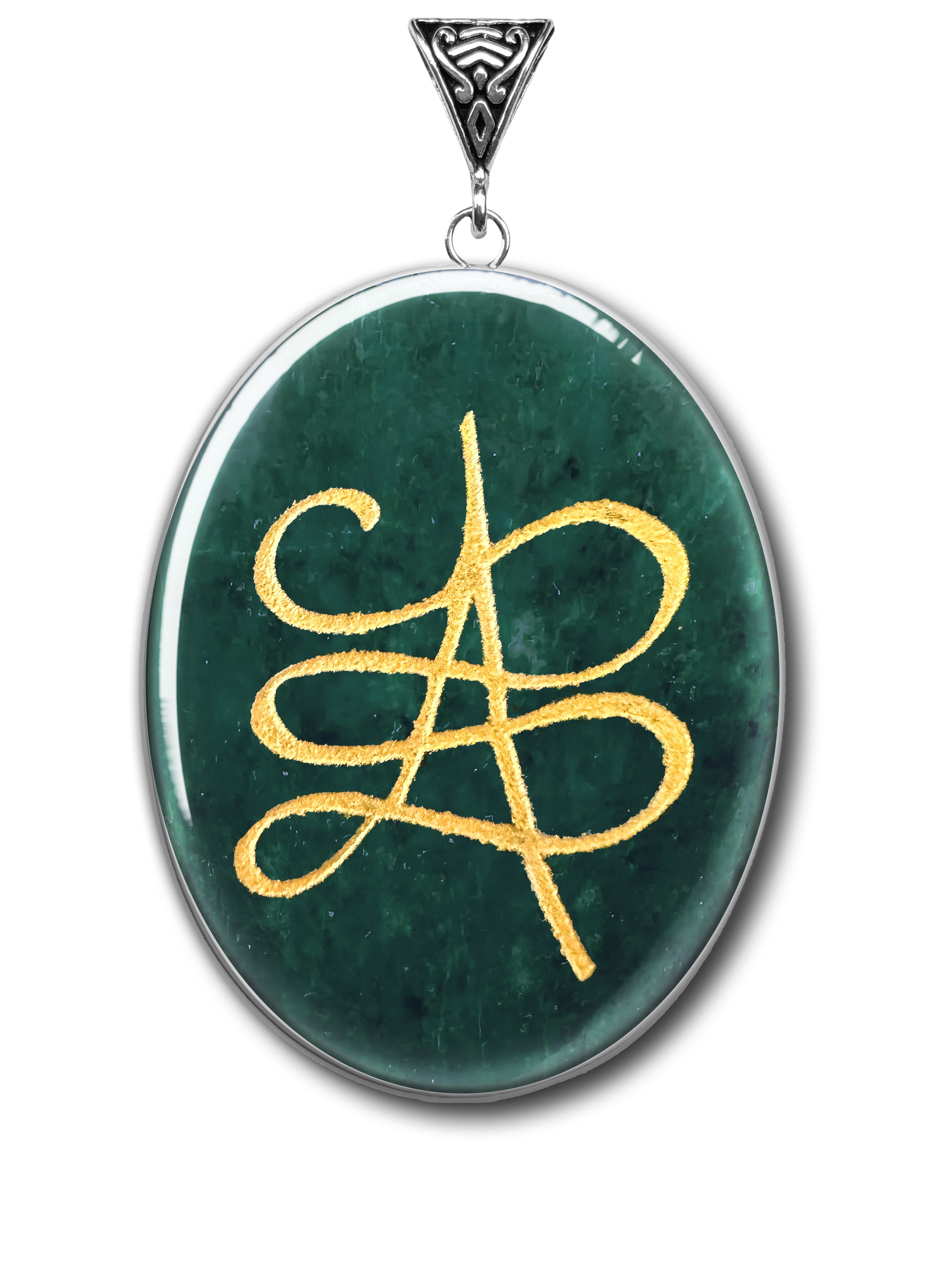 Jade Zibu Symbology Gemstone for Prosperity | Symbology Gemstone Pendants | Wiccan Center