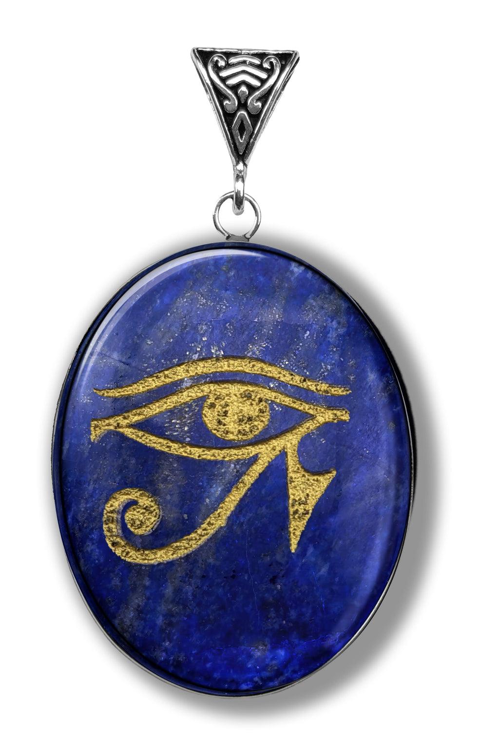 Lapis Eye of Horus Symbology Gemstone for Regeneration | Symbology Gemstone Pendants | Wiccan Center