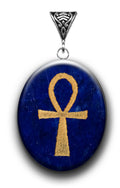 Lapis Ankh Symbology Gemstone for Fertility | Symbology Gemstone Pendants | Wiccan Center
