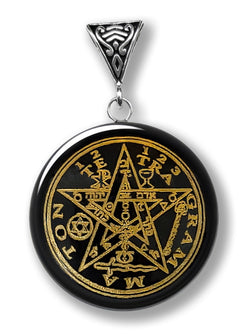Obsidian Tetragrammaton Symbology Gemstone for Faith | Symbology Gemstones | Wiccan Center