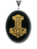 Obsidian Thor's Hammer Symbology Gemstone for Protection | Symbology Gemstones | Wiccan Center