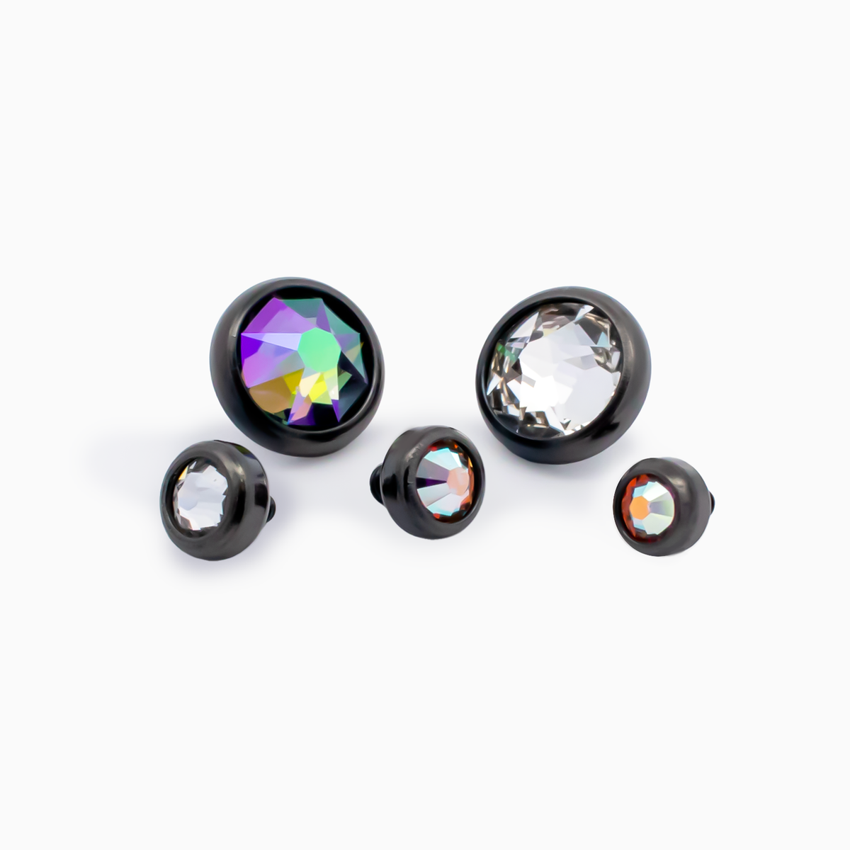 Steel Internally Threaded Black PVD Gem Disc 16G | Body Jewelry | Wiccan Center
