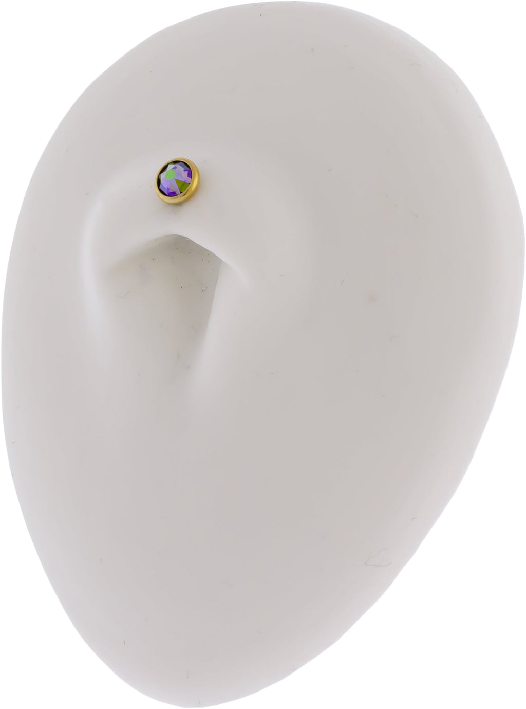 Steel Internally Threaded Gold PVD Gem Disc 16G | Body Jewelry | Wiccan Center