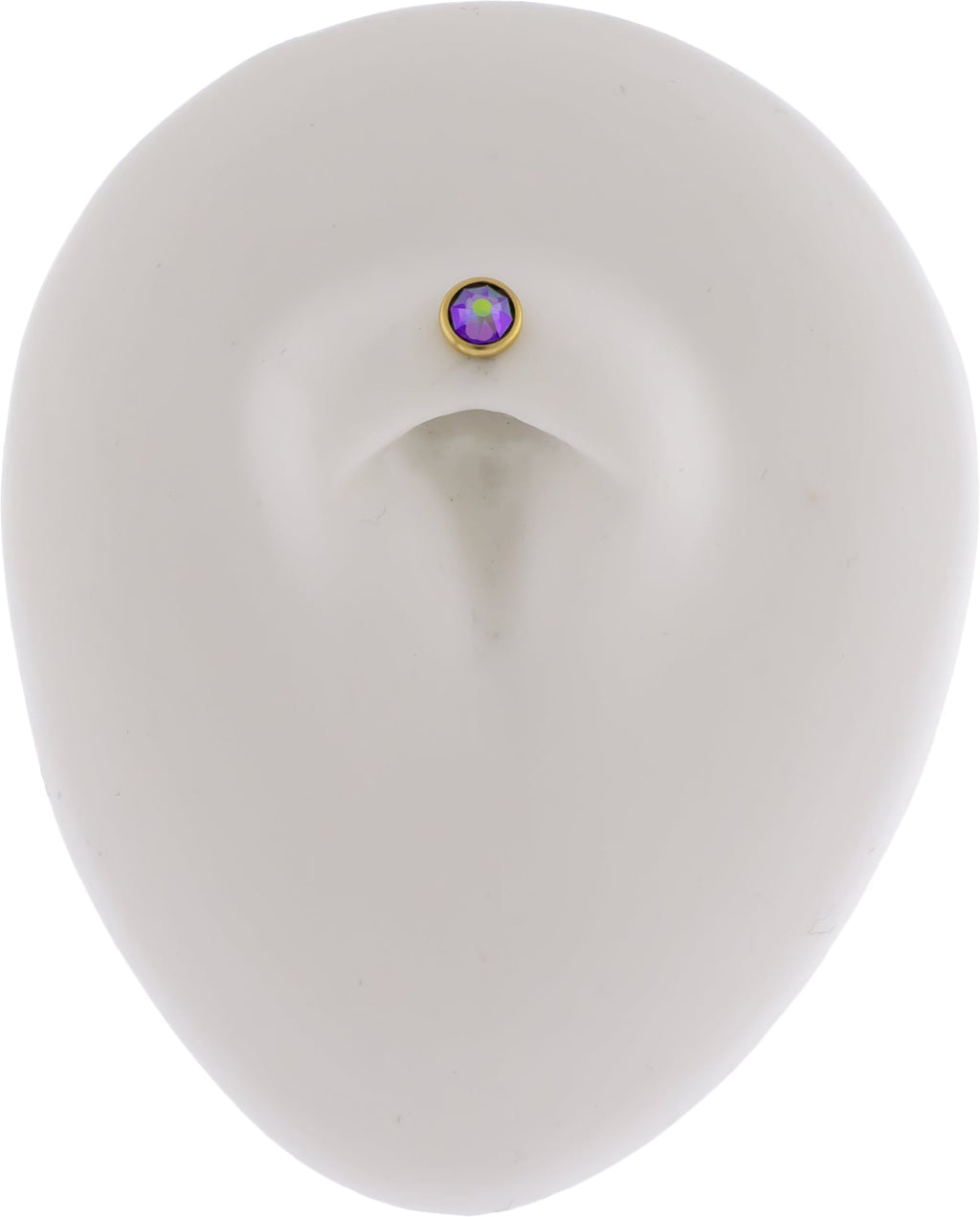Steel Internally Threaded Gold PVD Gem Disc 16G | Body Jewelry | Wiccan Center