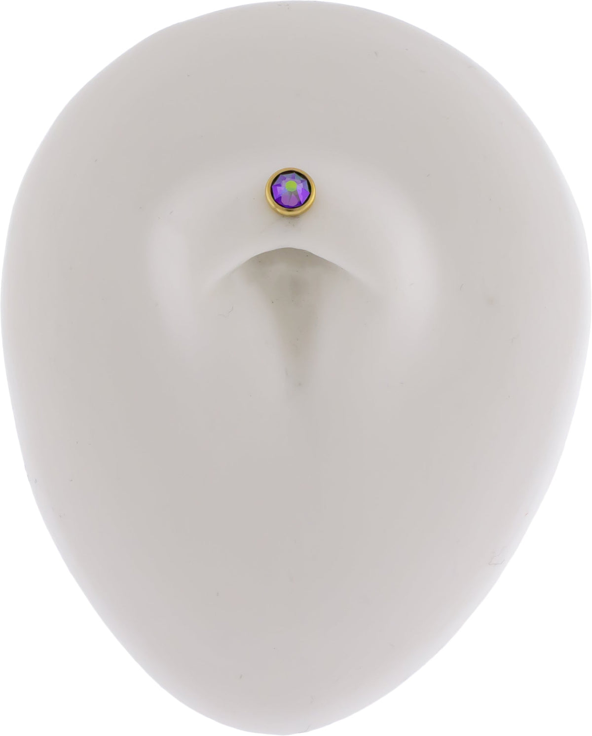 Steel Internally Threaded Gold PVD Gem Disc 16G | Body Jewelry | Wiccan Center