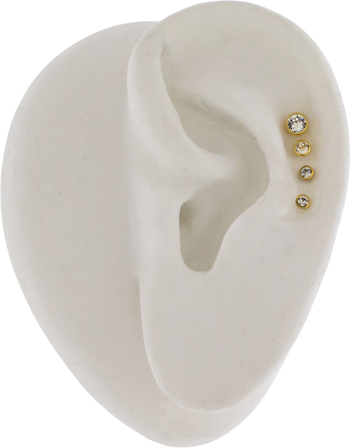 Steel Internally Threaded Gold PVD Gem Ball 16G