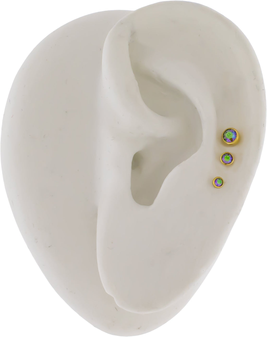Steel Internally Threaded Gold PVD Gem Ball 16G | Body Jewelry | Wiccan Center